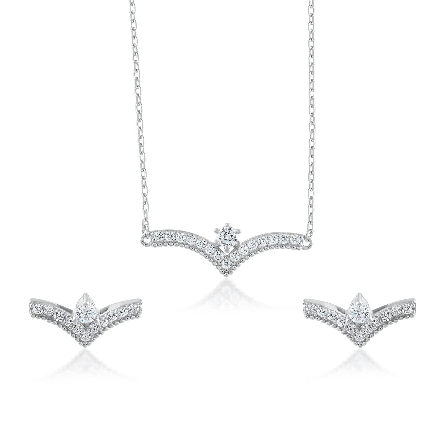 Ariva Silver Bird Pendant Set - Ariva 
