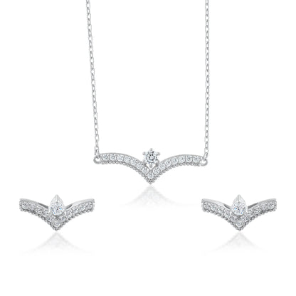 Ariva Silver Bird Pendant Set - Ariva 